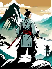 I have Wooden sword wandering the rivers and lakes