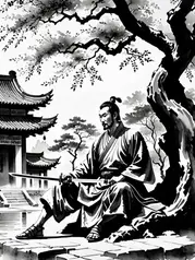 Moonlit Sword Shadows : Lament for the Nameless Warrior