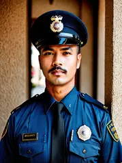 I work as a security guard at heavenly abode .