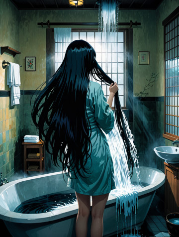 浴室里的长发贞子