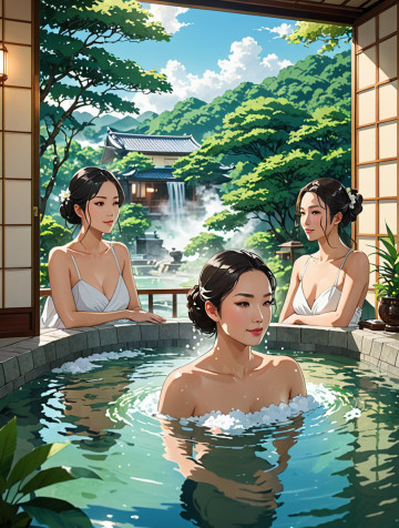 温泉老板的艳福